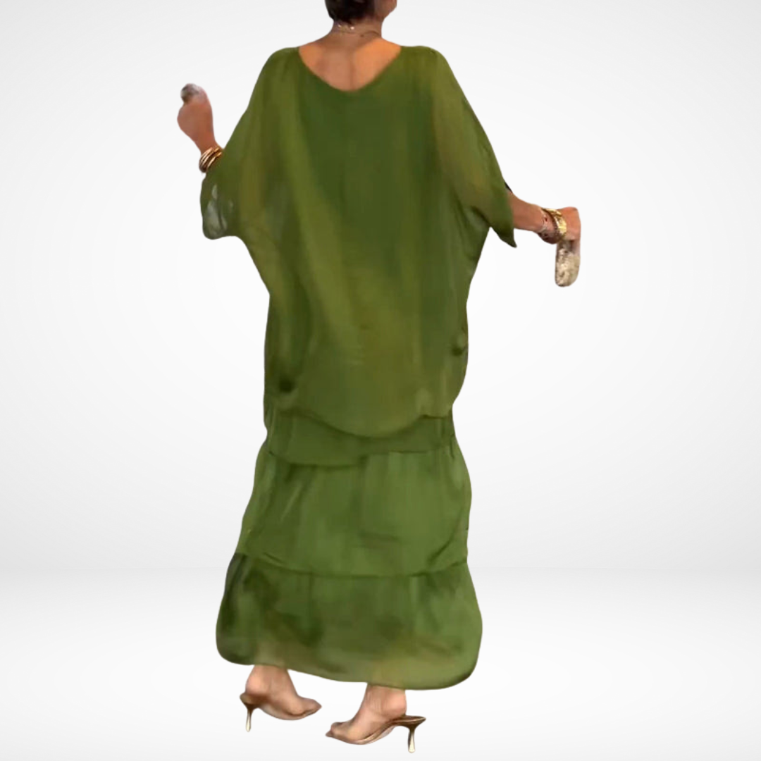 Hylda™ Kunstvolles Lässiges Maxikleid
