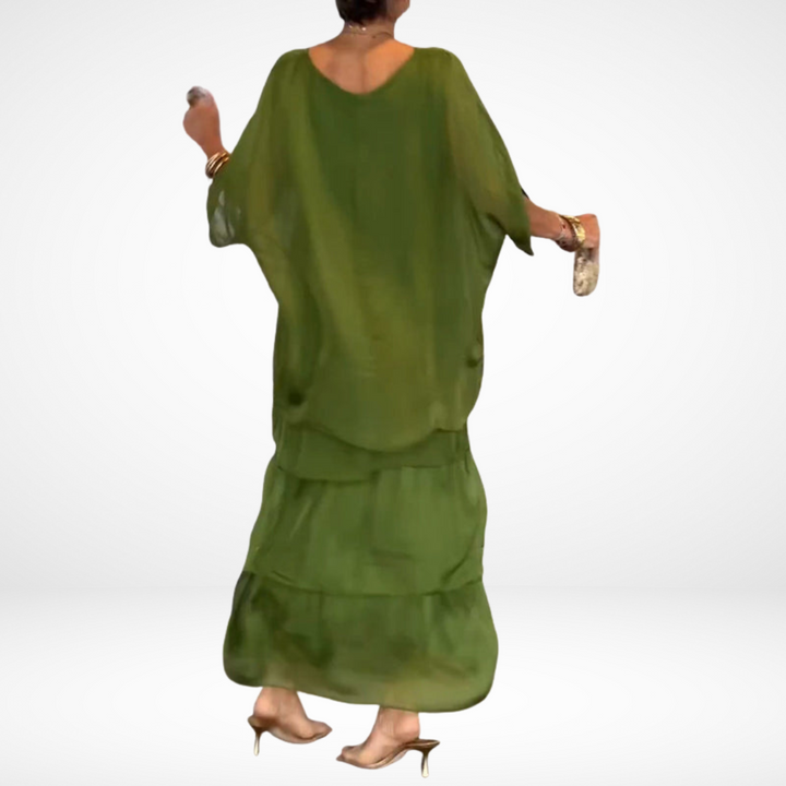 Hylda™ Kunstvolles Lässiges Maxikleid