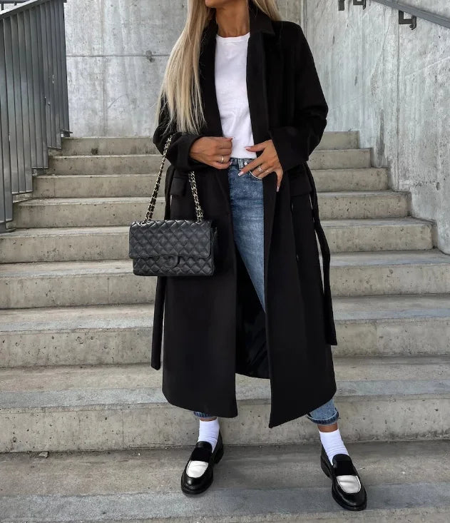 Mirabelle - Zeitloser Zweireihiger Mantel für Damen