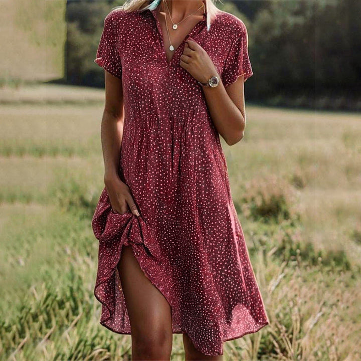 Ellie | Elegantes Midi-Kleid mit fließendem Schnitt (Begrenzte Verfügbarkeit)