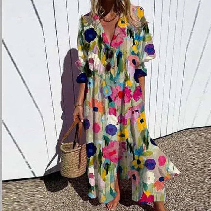 Cassidy™ – Maxikleid mit Boho-Ärmeln im Puffdesign