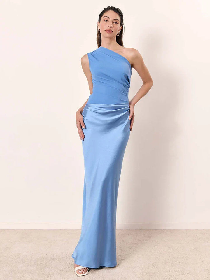 Sophia | Satin-Maxikleid mit einem Hauch von Eleganz