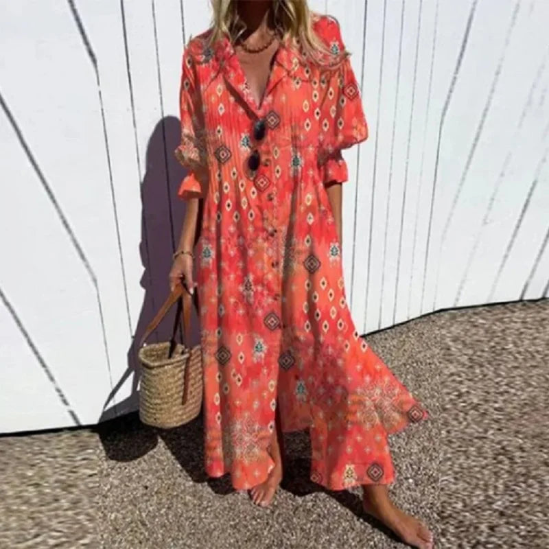 Cassidy™ – Maxikleid mit Boho-Ärmeln im Puffdesign