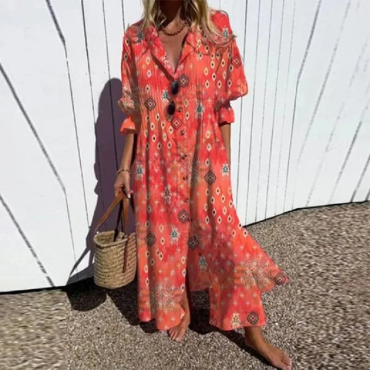 Cassidy™ – Maxikleid mit Boho-Ärmeln im Puffdesign