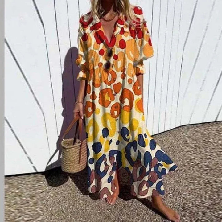 Cassidy™ – Maxikleid mit Boho-Ärmeln im Puffdesign