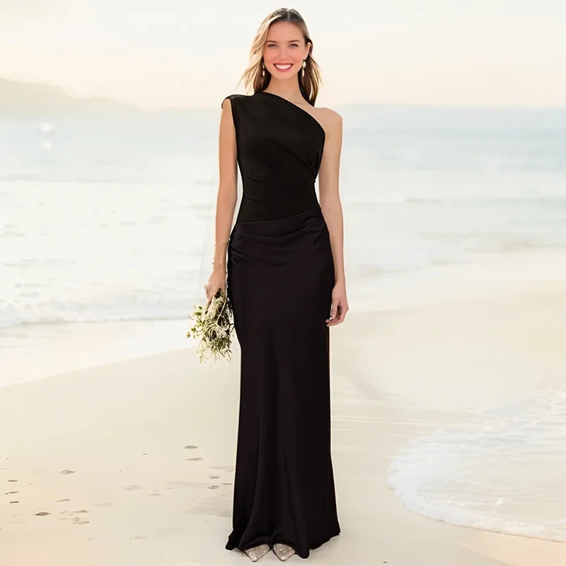 Sophia | Satin-Maxikleid mit einem Hauch von Eleganz