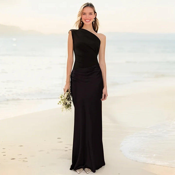 Sophia | Satin-Maxikleid mit einem Hauch von Eleganz