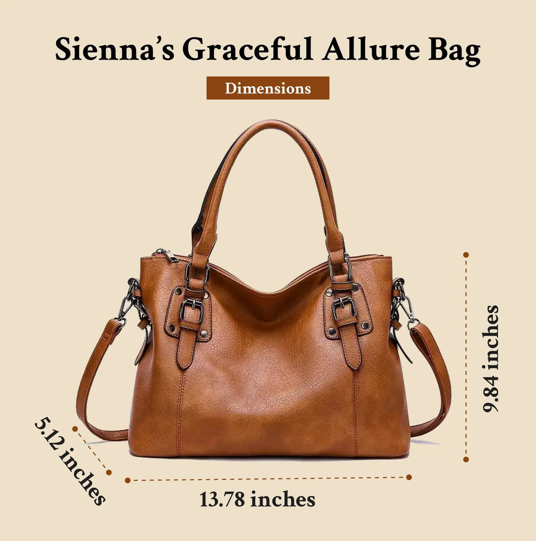 Siennas Anmutige Anziehung | Elegante Leder Schultertasche
