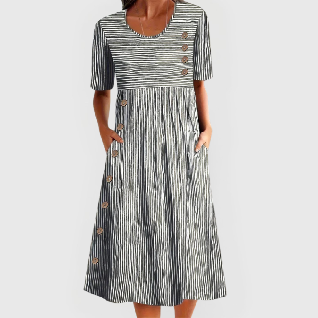 Jovie™ Streifen-Midi-Kleid