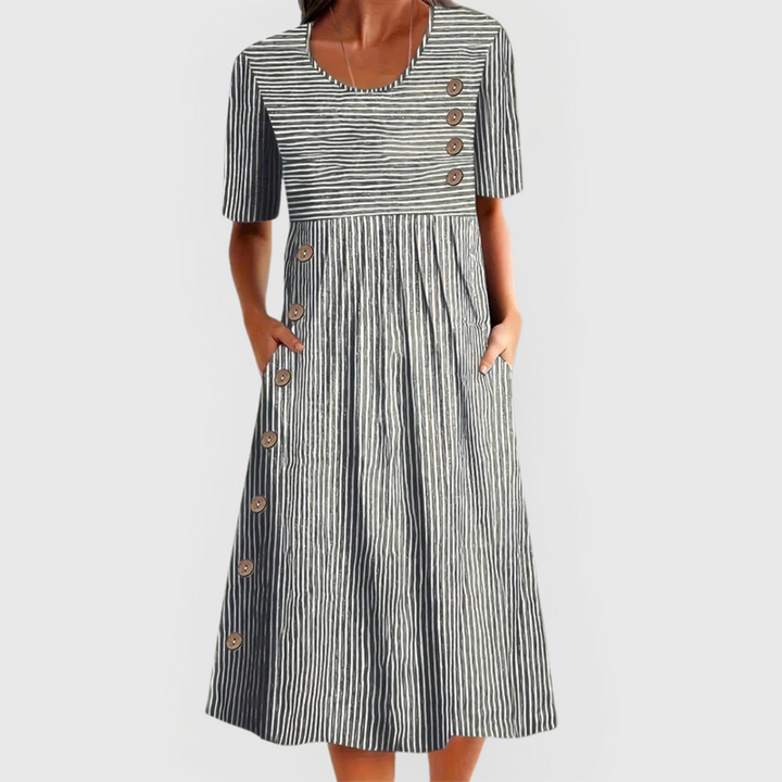 Jovie™ Streifen-Midi-Kleid