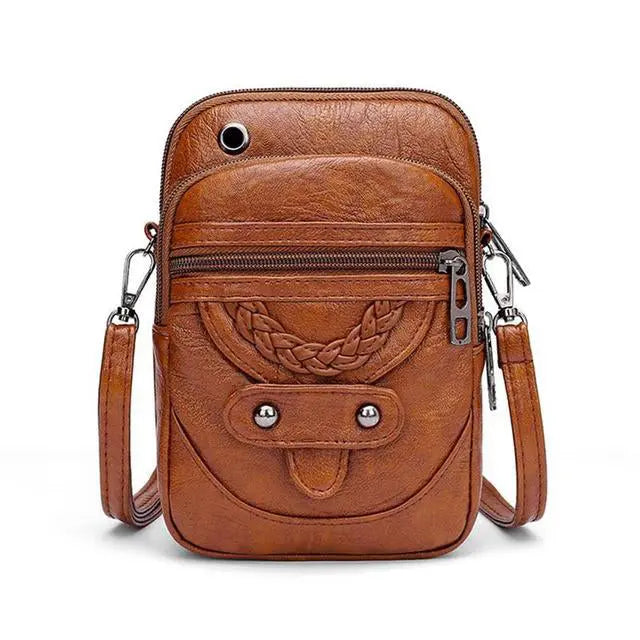 Vellana’s Vintage Elegance | Leder Umhängetasche