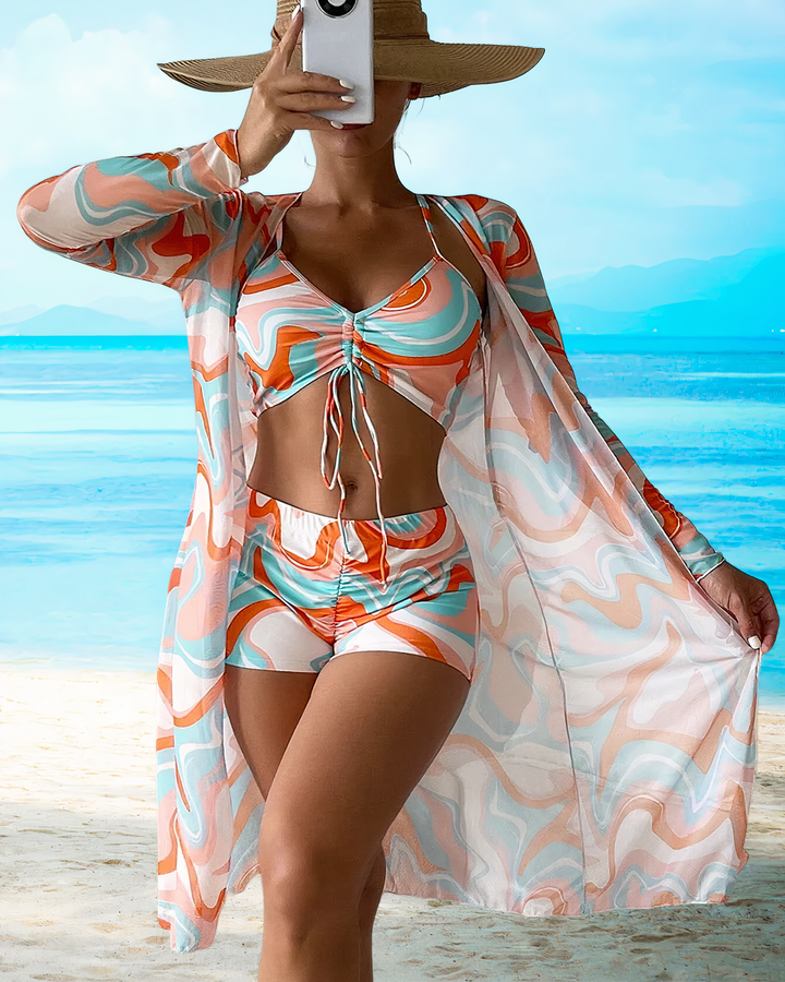 AMALFI - Hochtailliertes Bikini-Set mit Cover-Up