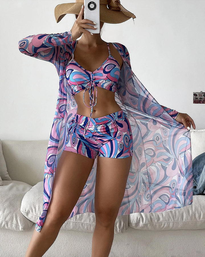 AMALFI - Hochtailliertes Bikini-Set mit Cover-Up