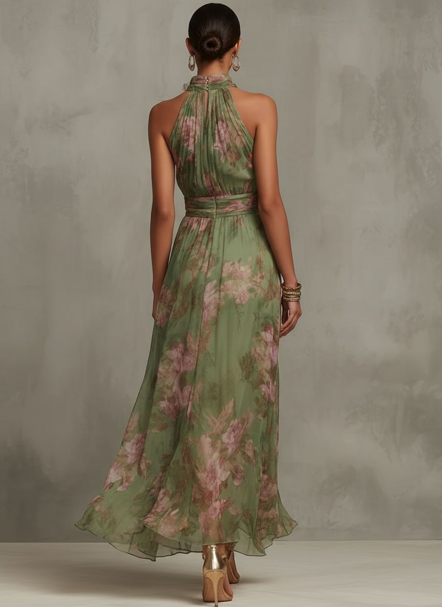 Livia - Elegantes Maxikleid mit Blumenmuster