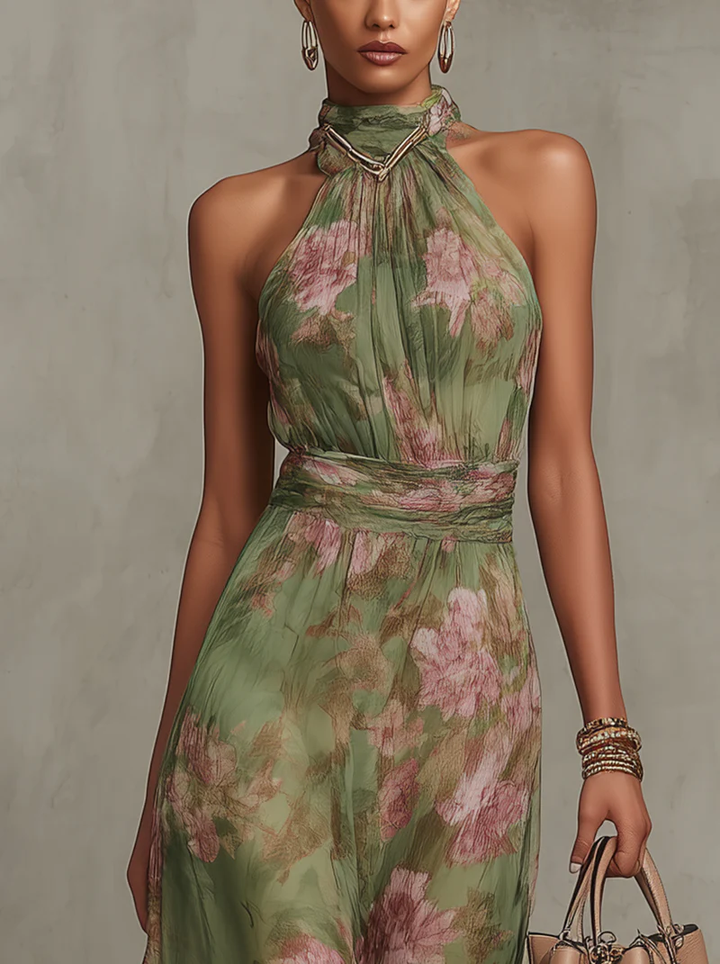 Livia - Elegantes Maxikleid mit Blumenmuster