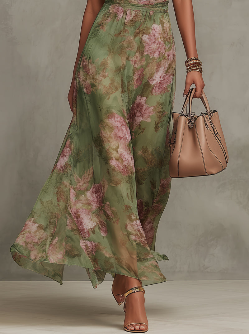 Livia - Elegantes Maxikleid mit Blumenmuster