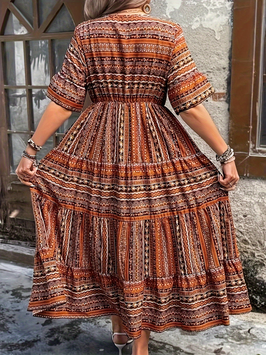 Joraine - Ethnisches Fließendes Kleid