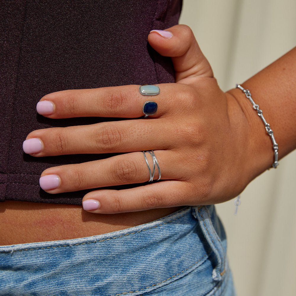 Silberring mit Aquamarin