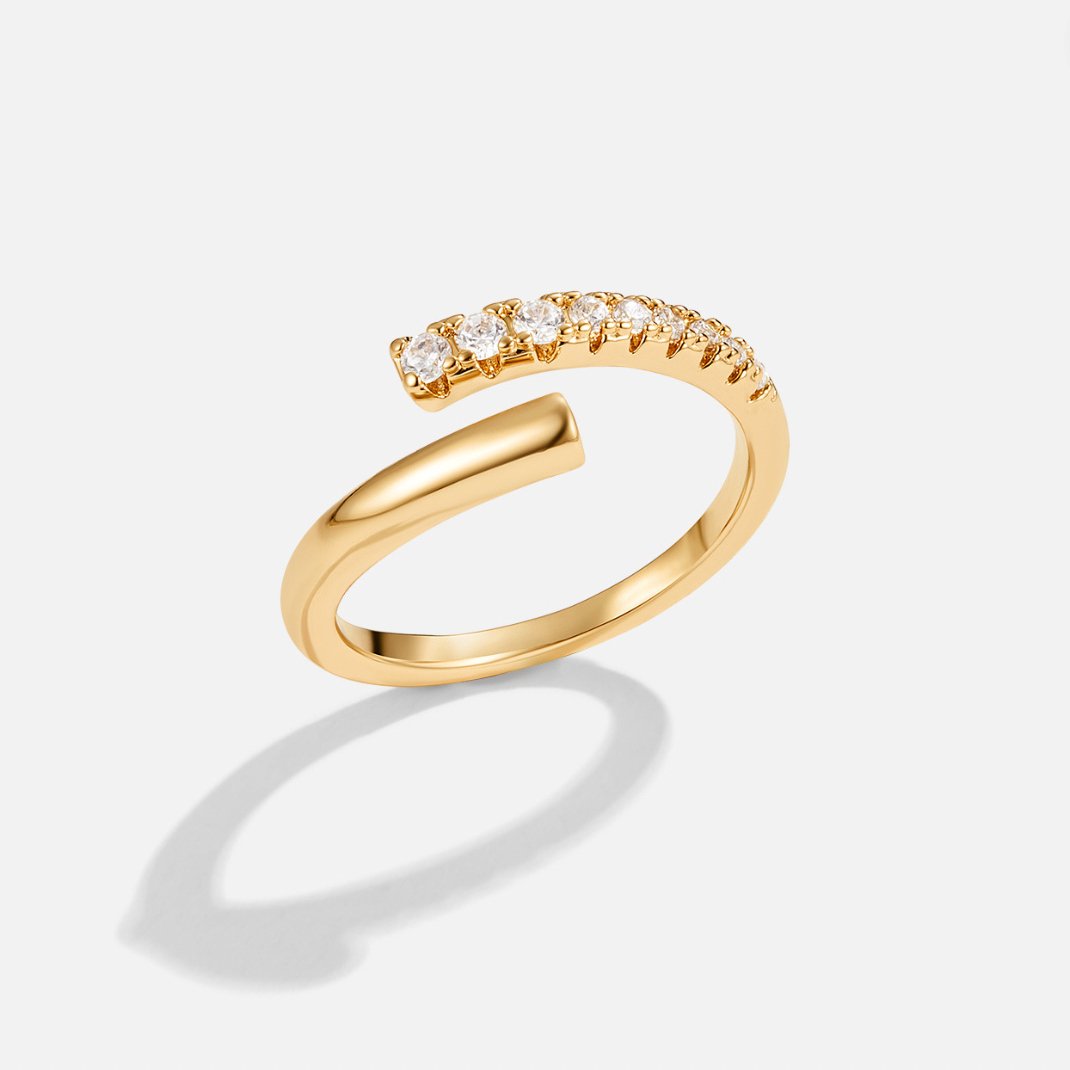 Arya Wickelring aus Gold und Kristall