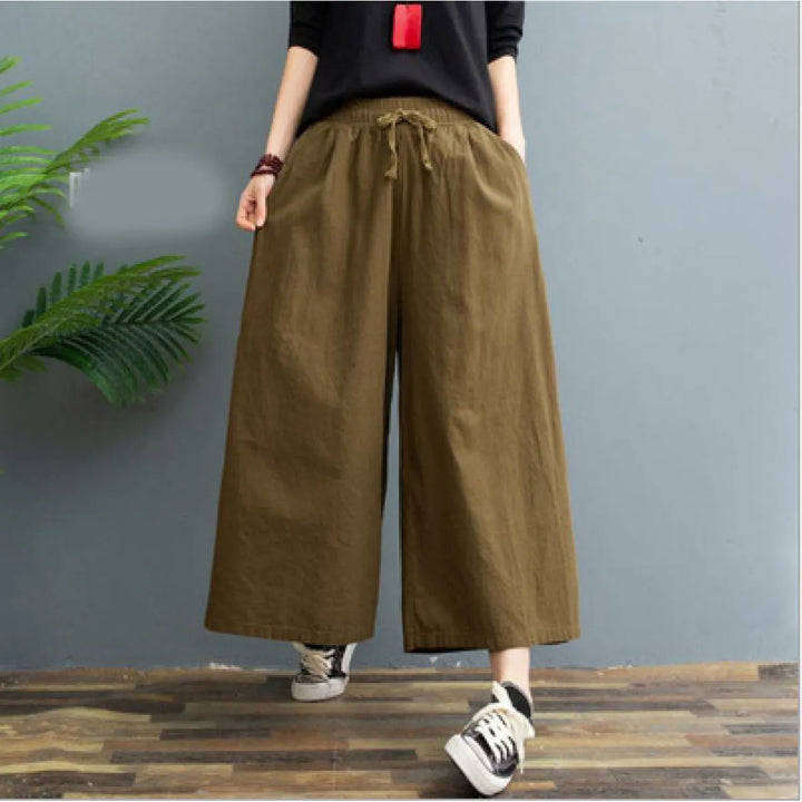 AMELINA – Comfort Fit Pleated Linen Pants