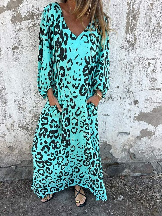Jessa - Leopard Maxikleid