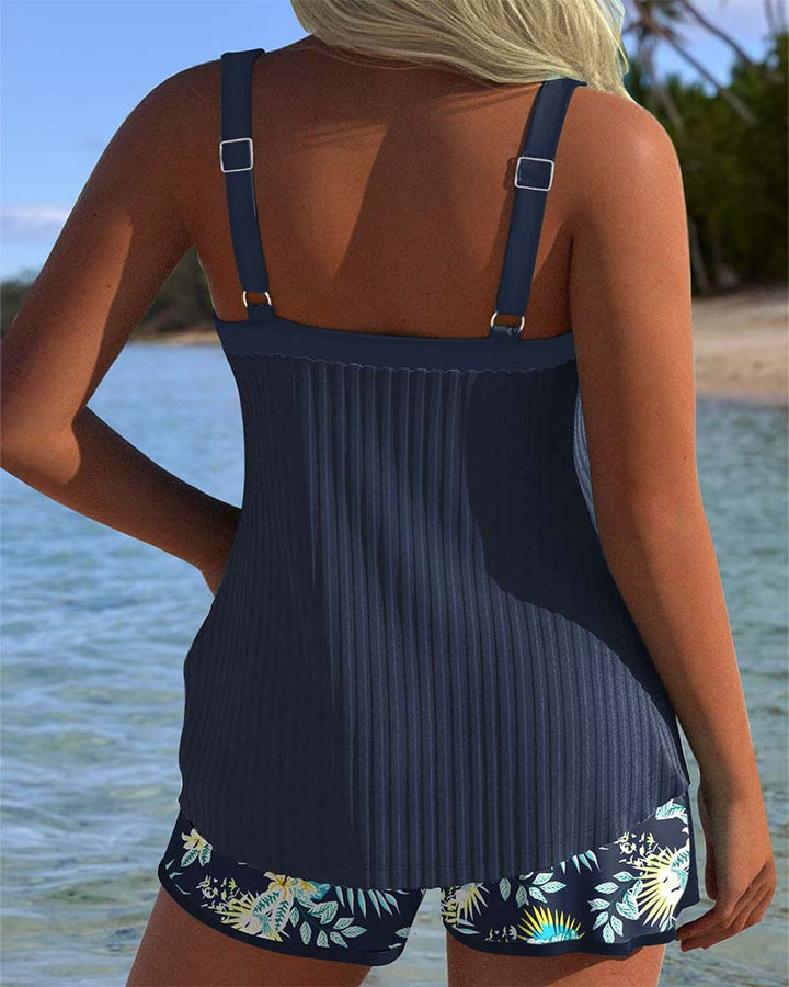 Bloom | Gestreifter Zweiteiler Tankini mit Strandhose