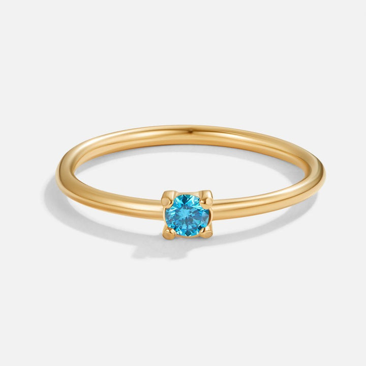 Goldring mit Geburtsstein für Dezember