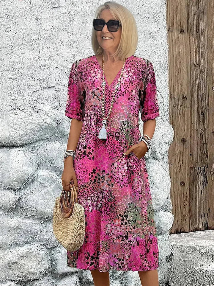 Maya™ Lebhaftes Midi-Kleid