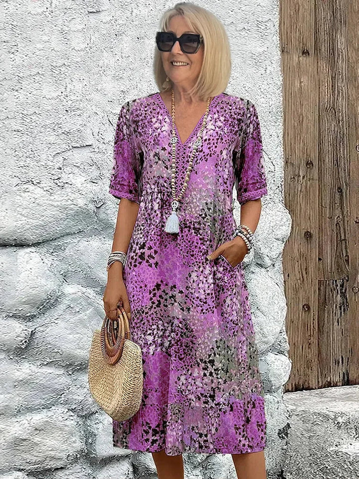 Maya™ Lebhaftes Midi-Kleid