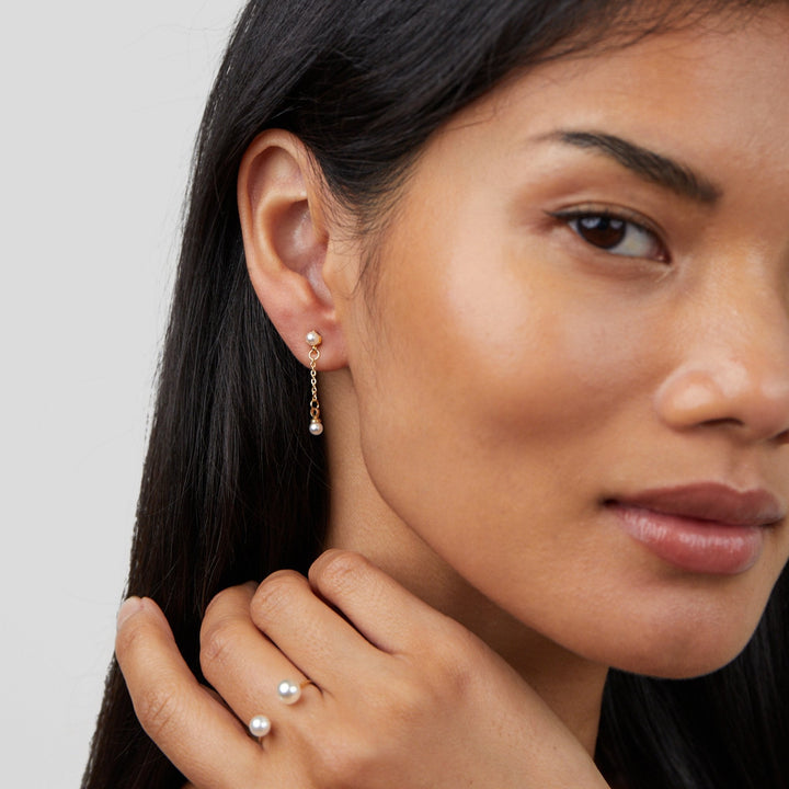 Durya Ring mit doppelter Perle