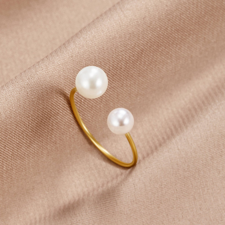 Durya Ring mit doppelter Perle