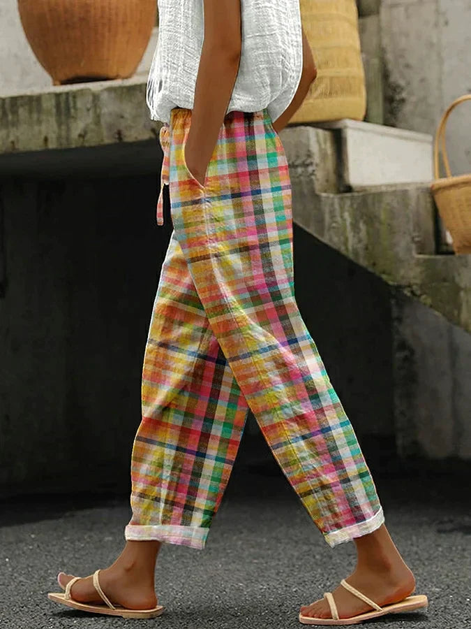 ZENARIA – COMFORTABLE STRIPED PANTS