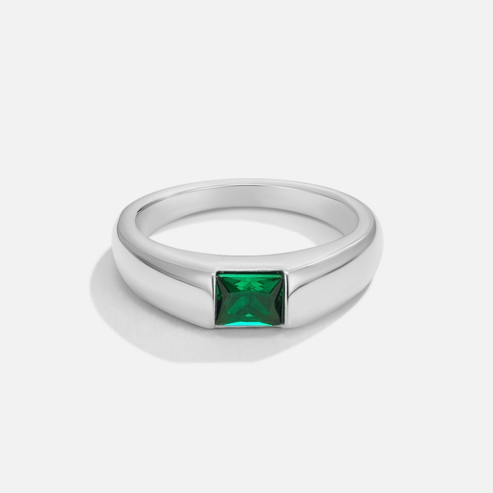 Silberring mit Smaragd