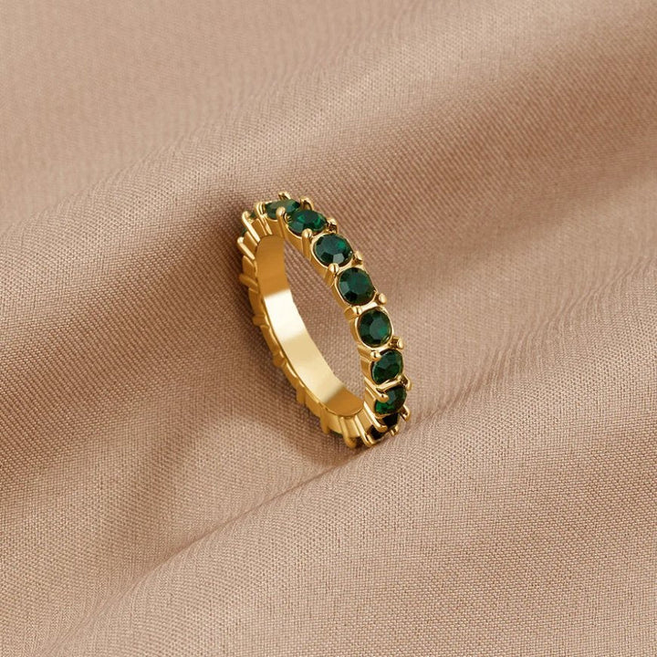 Kristallring Emerald Beauty