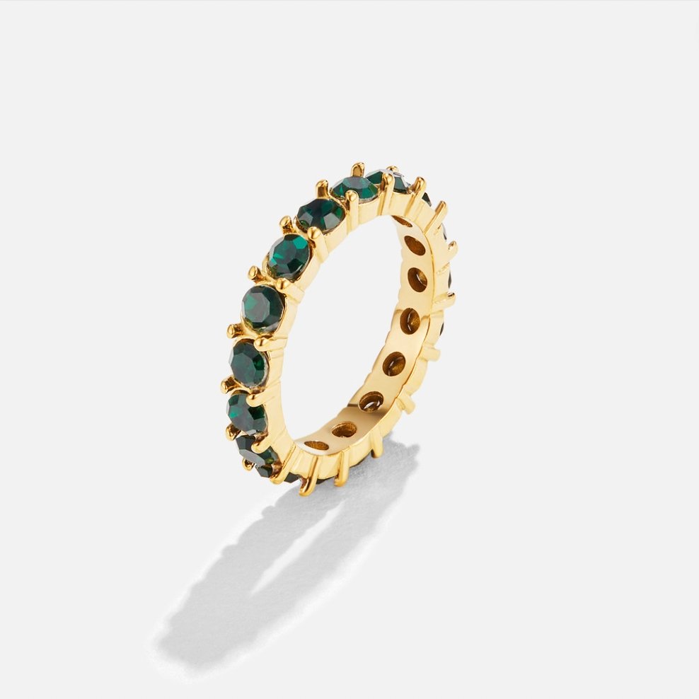 Kristallring Emerald Beauty