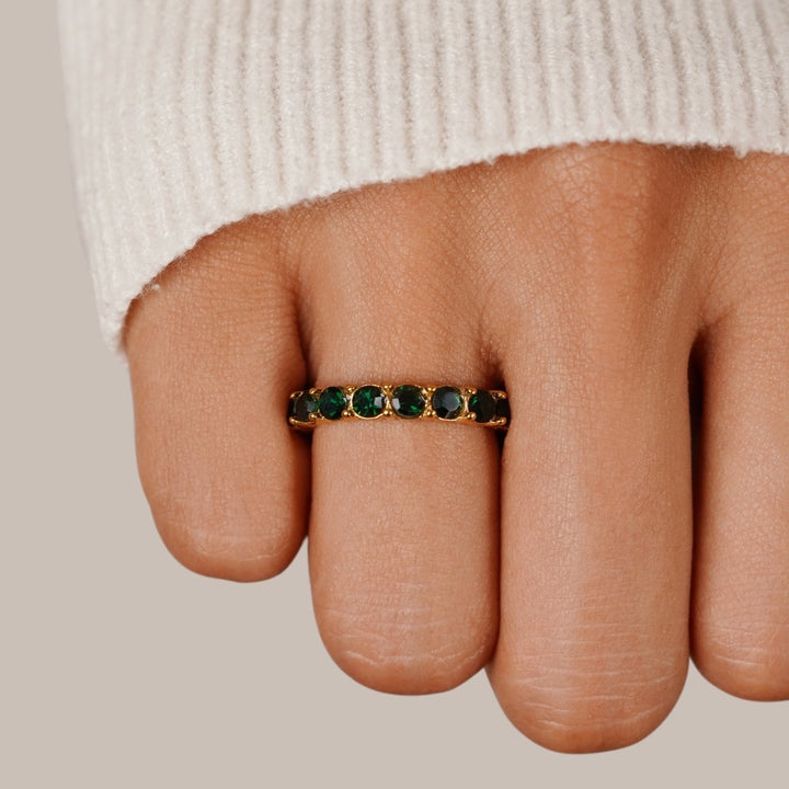 Kristallring Emerald Beauty