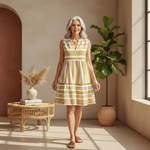 Katrina - Geometrisches Sommerkleid