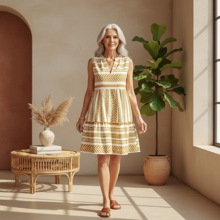 Katrina - Geometrisches Sommerkleid