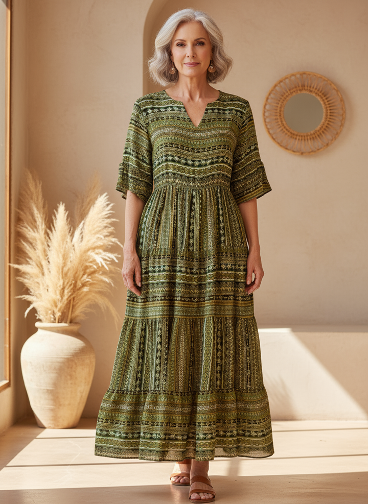 Joraine - Ethnisches Fließendes Kleid