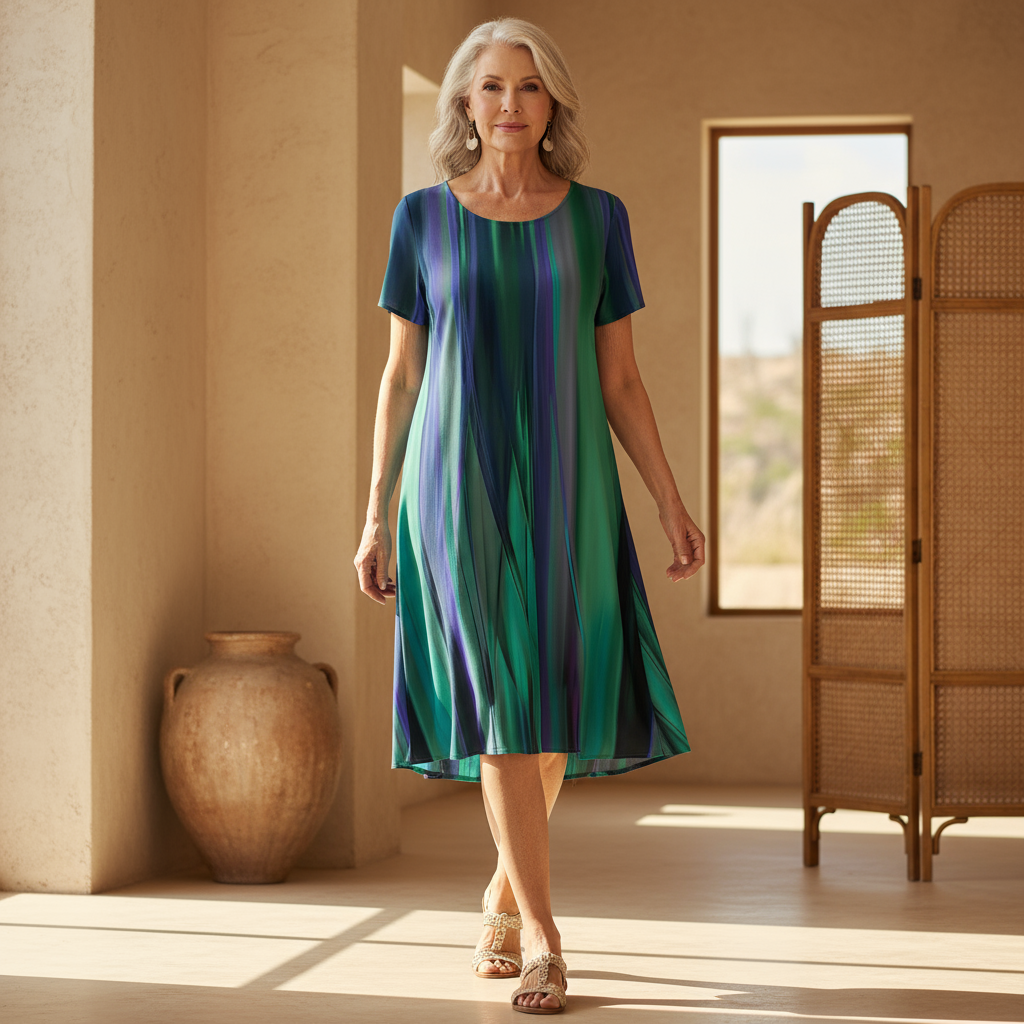 Genna - Lässiges Boho Gradient Kleid