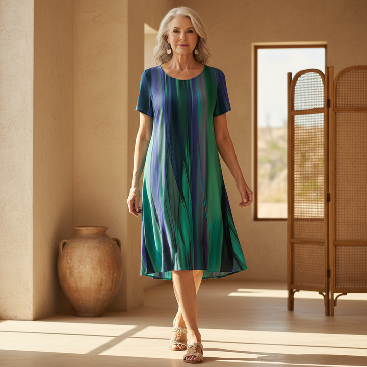 Genna - Lässiges Boho Gradient Kleid