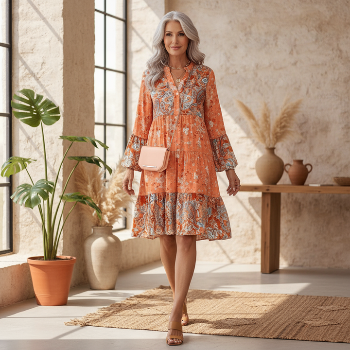 Eira - Bedrucktes Boho-Kleid