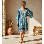 Emelia - Lebendiges Bohemian Druck Kleid