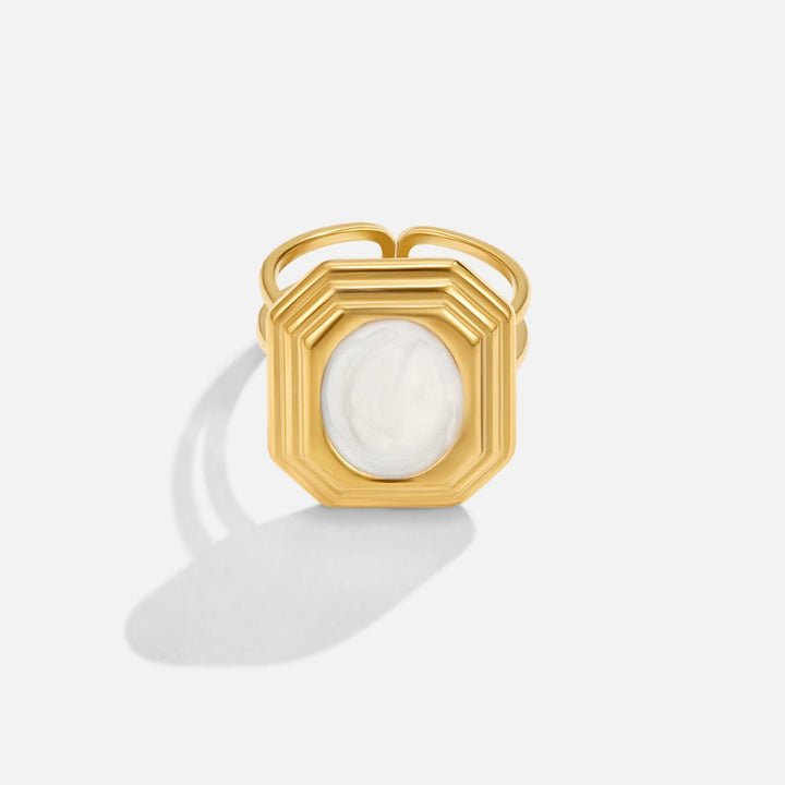 Vintage geometrischer Ring aus Gold