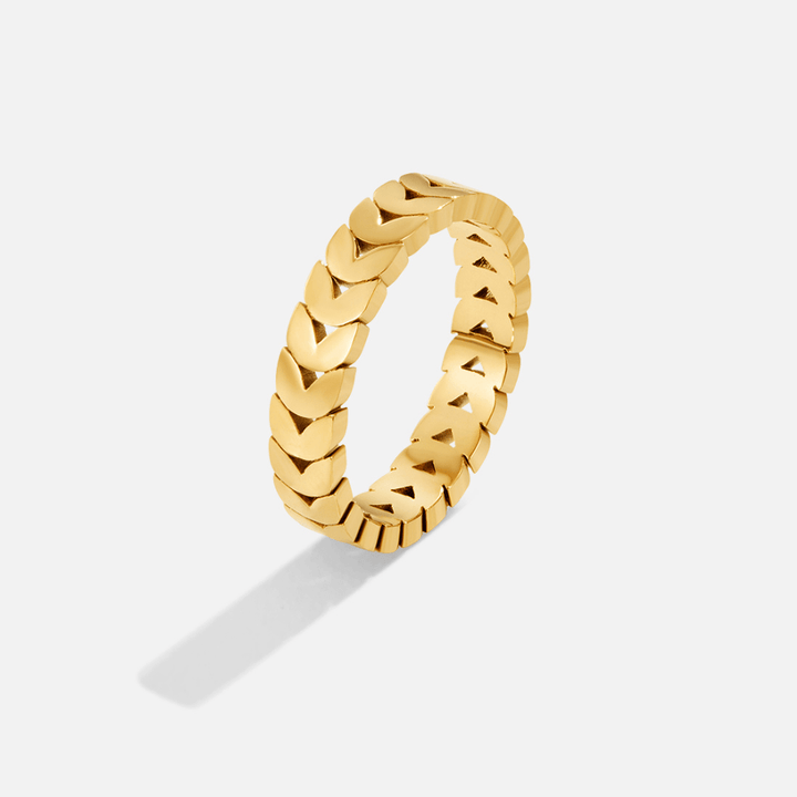 Goldene Olivenblatt-Ring