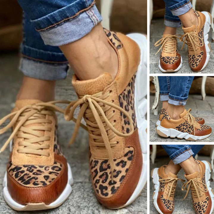 Selene - Auffällige Leoparden-Print Sneakers Trendig und Bequem