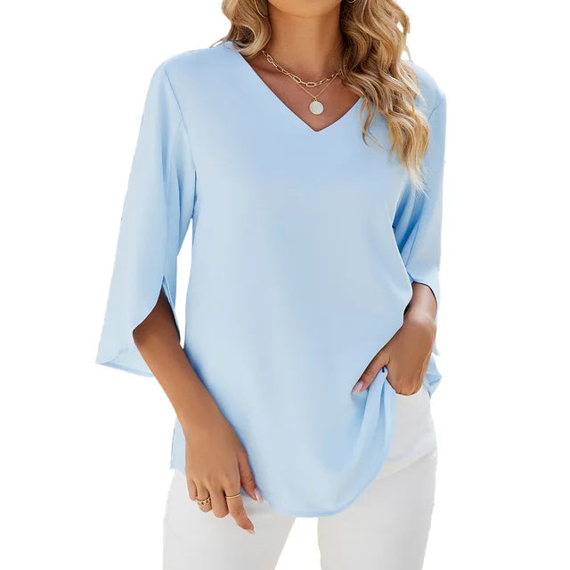 Esmira - Bluse mit V-Ausschnitt