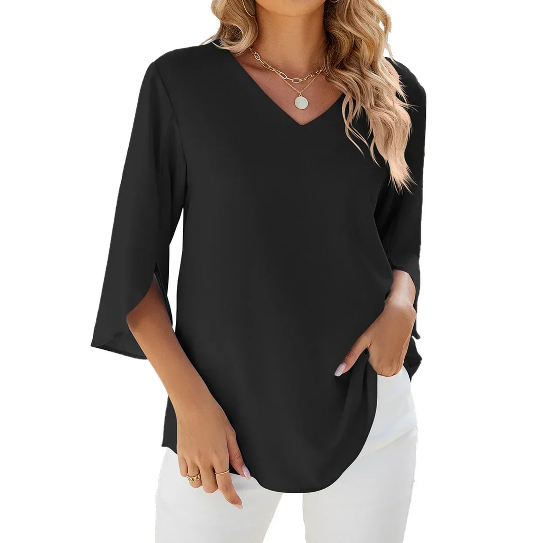 Esmira - Bluse mit V-Ausschnitt