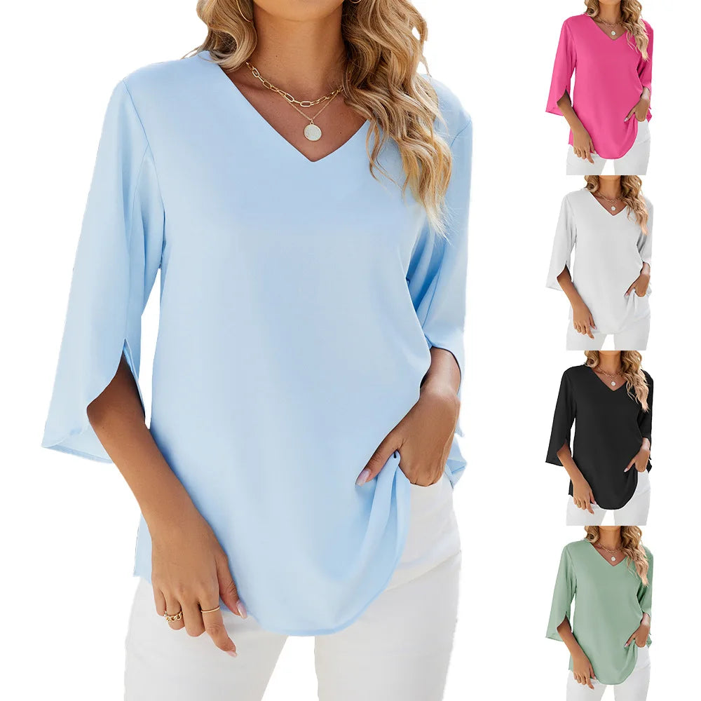 Esmira - Bluse mit V-Ausschnitt