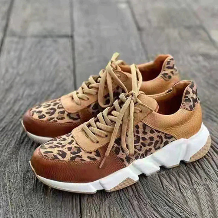 Selene - Auffällige Leoparden-Print Sneakers Trendig und Bequem